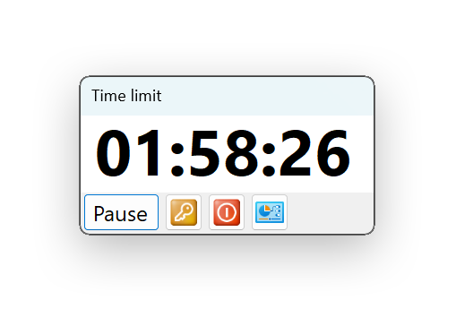 Screenshot of AutoLogout with a 2 hour time limit